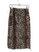 Rails Size S Tan & black Cotton Drawstring Animal Print Midi Skirt Tan & black / S