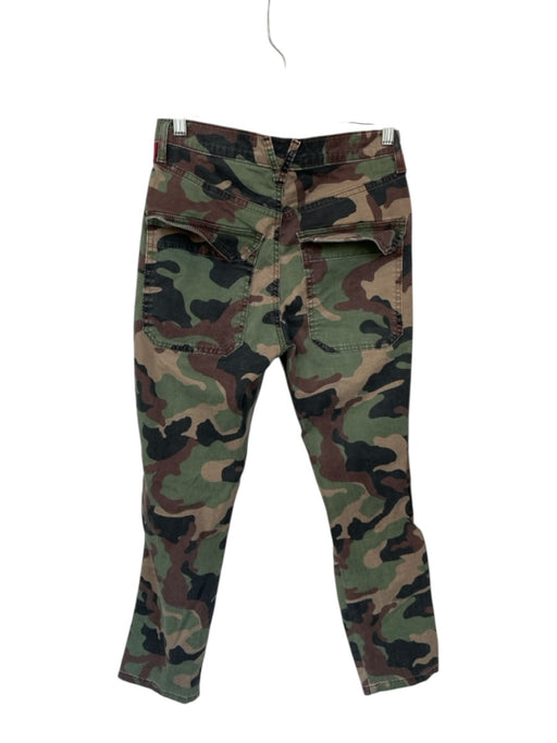 Veronica Beard Jeans Size 26 Green & Red Cotton High Waist Camo Button Fly Jeans Green & Red / 26