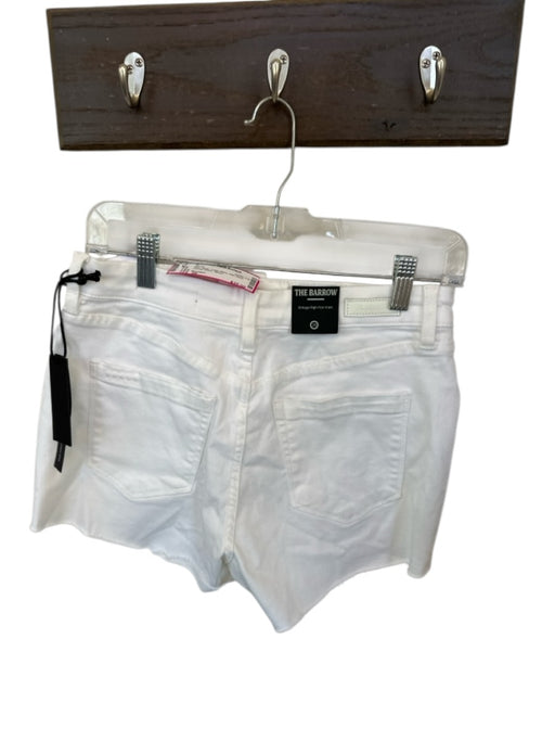 BlankNYC Size 28 White Cotton Blend High Waist Cut Off Denim Shorts White / 28
