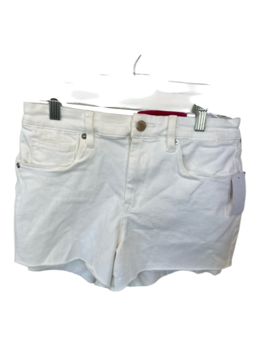 BlankNYC Size 28 White Cotton Blend High Waist Cut Off Denim Shorts White / 28