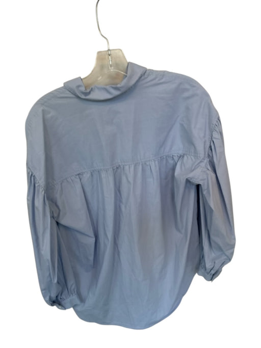 Rails Size XS Light Blue Cotton Long Balloon Sleeve Collar Button Down Top Light Blue / XS