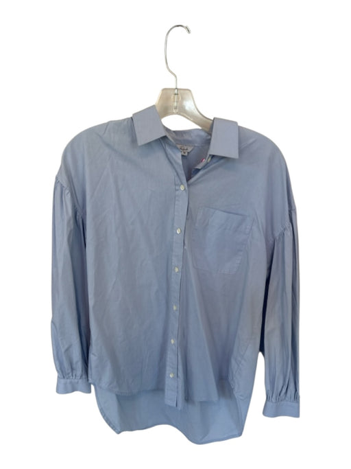 Rails Size XS Light Blue Cotton Long Balloon Sleeve Collar Button Down Top Light Blue / XS