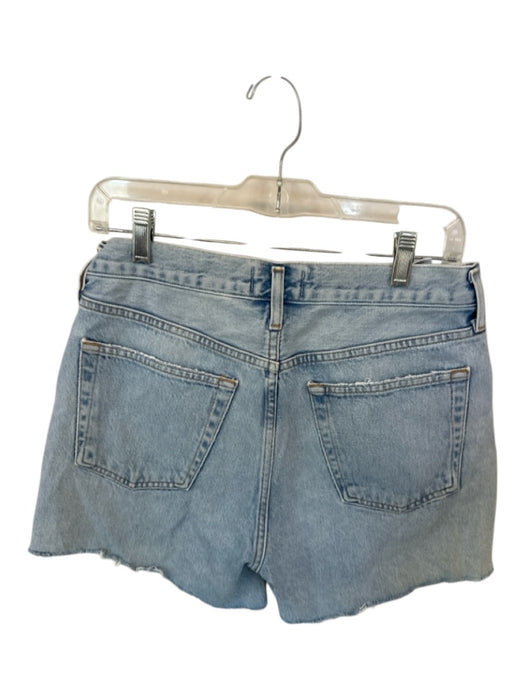 Agolde Size 27 Light Wash Organic Cotton High Waist Button Fly distressed Shorts Light Wash / 27