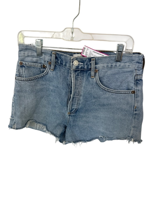 Agolde Size 26 Light Wash Organic Cotton High Waist Button Fly distressed Shorts Light Wash / 26