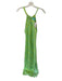 Escapada Size XS Lime & Blue Rayon Tie Straps Maxi Dress Lime & Blue / XS