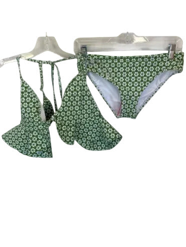 Style by Simkins x Antonio Melani Size S/L Green & White Nylon Blend Swimsuit Green & White / S/L