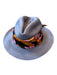 Sensi Studio Blue & Orange Straw Ribbon Fedora Hat Blue & Orange / M