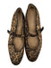 Joie Shoe Size 9M Tan & black Velvet Animal Print Mary Jane Flats Tan & black / 9M