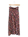 LaRoque Size S Burgundy Multi Cotton Floral Maxi Skirt Burgundy Multi / S