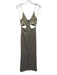 Alice + Olivia Size 6 Champagne Gold Polyester Gathered Front Cut Out Gown Champagne Gold / 6