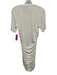 Jonathan Simkhai Size S Ivory White Viscose Blend Ruched Crew Neck Mini Dress Ivory White / S