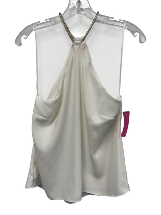 Amanda Uprichard Size L White Polyester Gold Tone Hardware High Neck Top White / L
