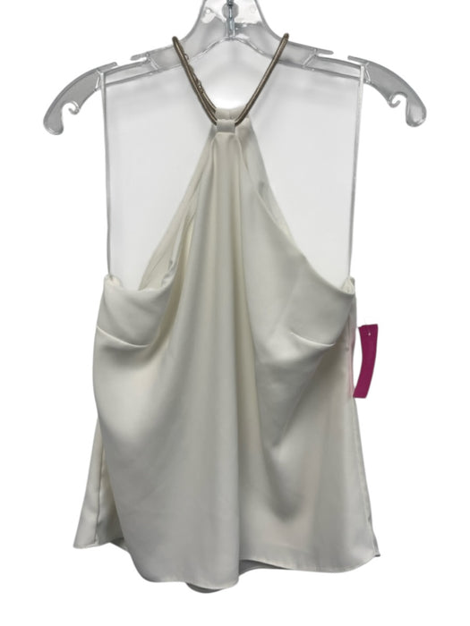 Amanda Uprichard Size L White Polyester Gold Tone Hardware High Neck Top White / L