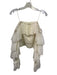 Alice & Olivia Size S Ivory White Shirred Waist Off Shoulder Tiered Top Ivory White / S