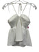 Amanda Uprichard Size XS White Polyester Tie Neck Empire Waist Halter Top White / XS