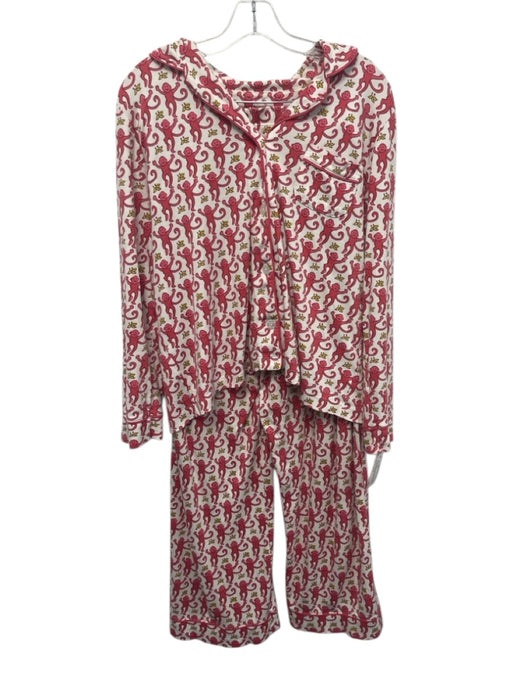 Roller Rabbit Size M Pink, White, Yellow Pima Cotton Button Down Pant Set Pink, White, Yellow / M