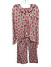 Roller Rabbit Size M Pink, White, Yellow Pima Cotton Button Down Pant Set Pink, White, Yellow / M