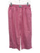 Parke Size M Pink & White Cotton Button Detail Pinstripe Straight Leg Pants Pink & White / M
