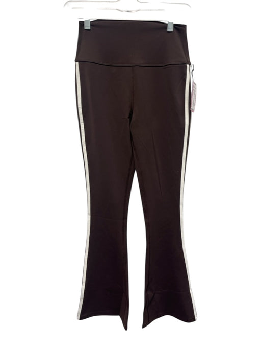 Splits 59 Size M Brown & White Nylon Blend Side Stripe High Rise Flare Leggings Brown & White / M