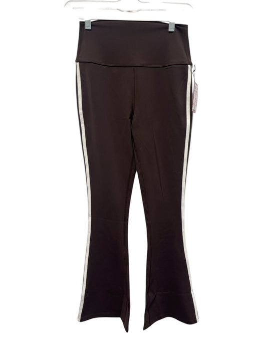Splits 59 Size M Brown & White Nylon Blend Side Stripe High Rise Flare Leggings Brown & White / M