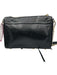 Rebecca Minkoff Black Leather Gold Tone Hardware Zip Close chain link strap Bag Black / S