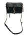 Rebecca Minkoff Black Leather Gold Tone Hardware Zip Close chain link strap Bag Black / S