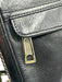 Rebecca Minkoff Black Leather Gold Tone Hardware Zip Close chain link strap Bag Black / S