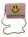 Tiana NY Pink & Yellow Polyester Beaded Smiley Face Chain Link Crossbody Bag Pink & Yellow / S
