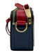 Marc Jacobs Cream, Red, Navy Leather logo strap Zip Close Camera Bag Cream, Red, Navy / S