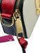 Marc Jacobs Cream, Red, Navy Leather logo strap Zip Close Camera Bag Cream, Red, Navy / S