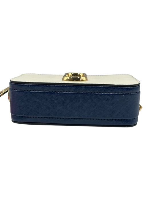 Marc Jacobs Cream, Red, Navy Leather logo strap Zip Close Camera Bag Cream, Red, Navy / S