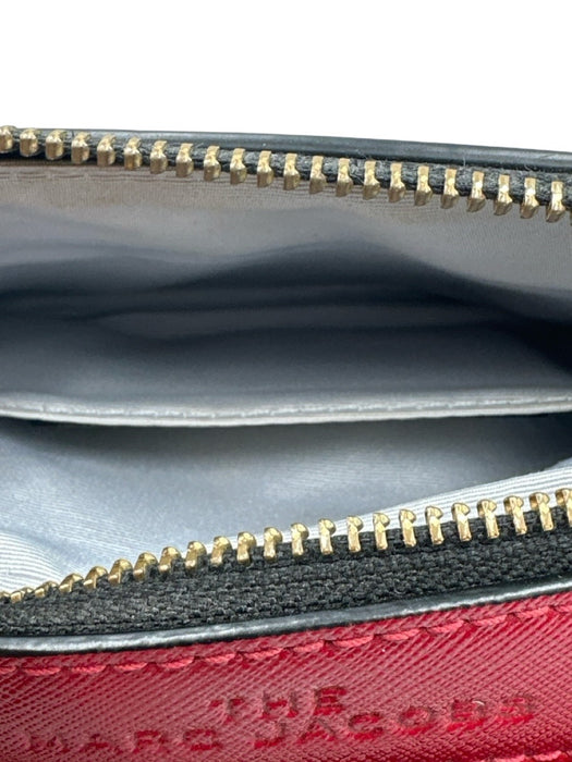 Marc Jacobs Cream, Red, Navy Leather logo strap Zip Close Camera Bag Cream, Red, Navy / S
