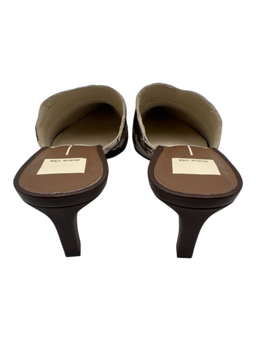 Dolce Vita Shoe Size 9.5 Brown, Black, Cream Leather Upper Calf Hair Mule Pumps Brown, Black, Cream / 9.5