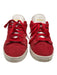 Adidas Shoe Size 9 Red & White Suede Side Stripe Lace Up Low Top Sneakers Red & White / 9