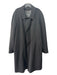 Sanyo Like New Size 46 Black Synthetic Solid Overcoat Men's Jacket 46