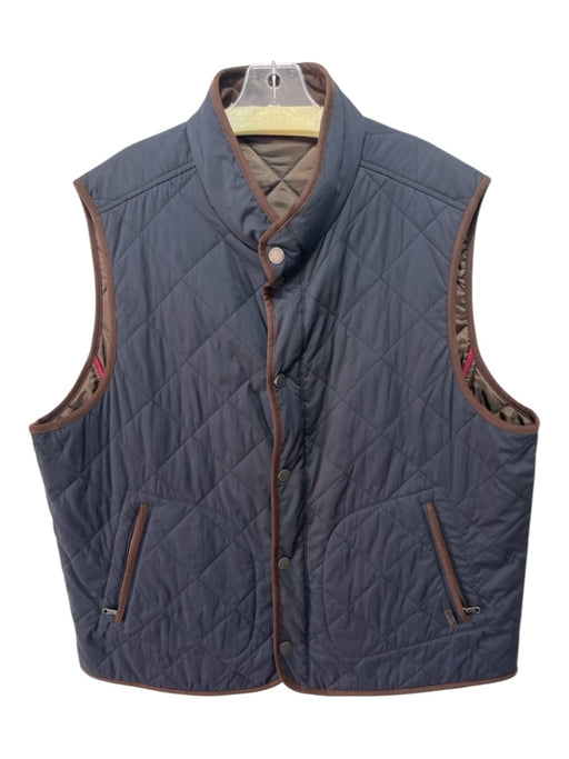 Tommy Bahama Size XL Navy Synthetic Quilted Vest Men's Jacket XL