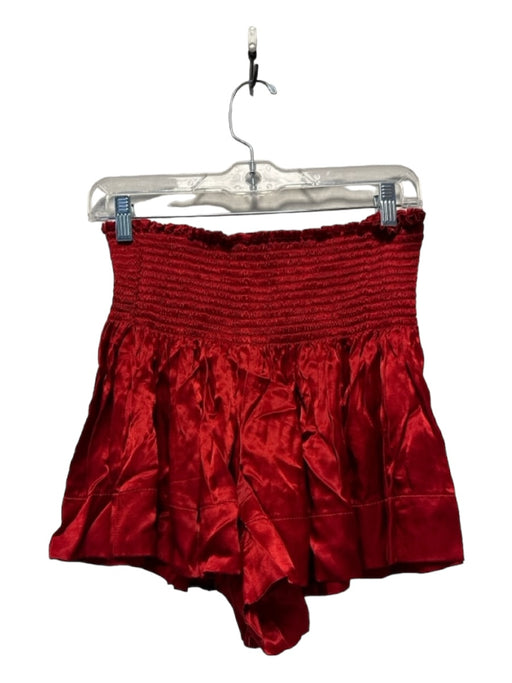 Koch Size M Red Polyester Blend Rouched Shorts Red / M