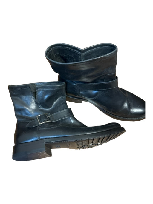 Frye Shoe Size 9.5 Black Leather Moto Boots Black / 9.5