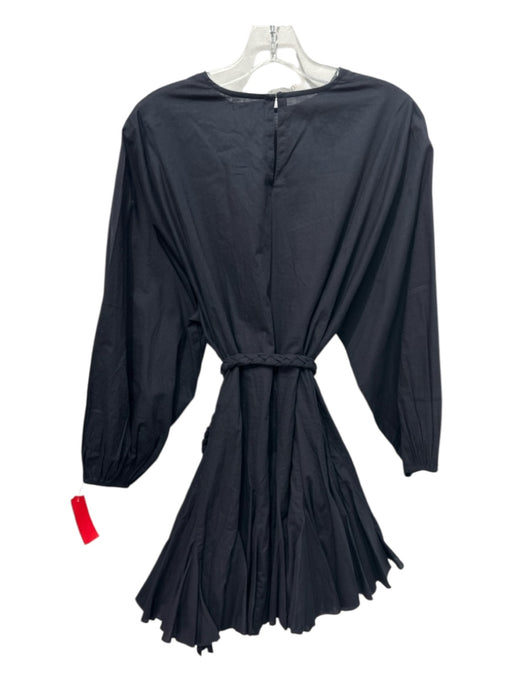 Rhode Size Small Black Cotton Long puff sleeve Back Keyhole Godet hem Dress Black / Small