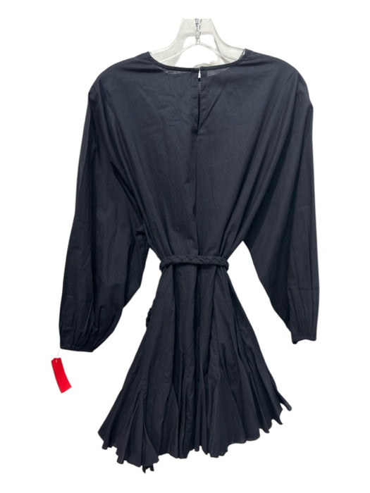 Rhode Size Small Black Cotton Long puff sleeve Back Keyhole Godet hem Dress Black / Small