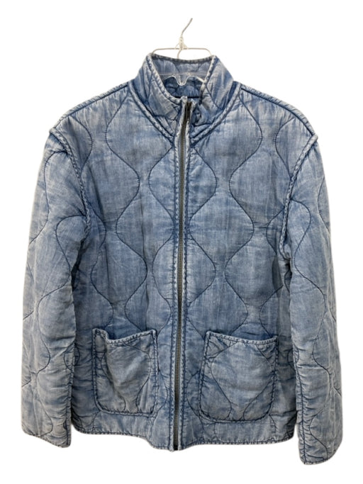 Rails Size XS Light Wash Lyocell Long Sleeve Quilted Zip Front Pockets Jacket Light Wash / XS