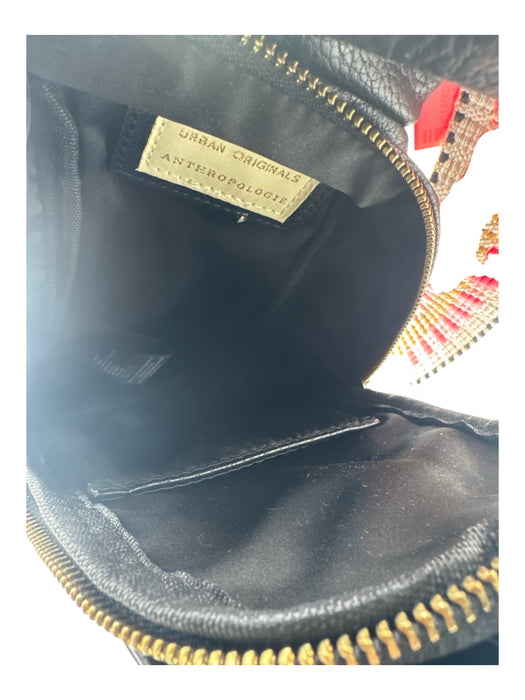 Urban Originals Black, Pink, Multi Leather & Canvas Bronze Hardware Stripe Bag Black, Pink, Multi / S