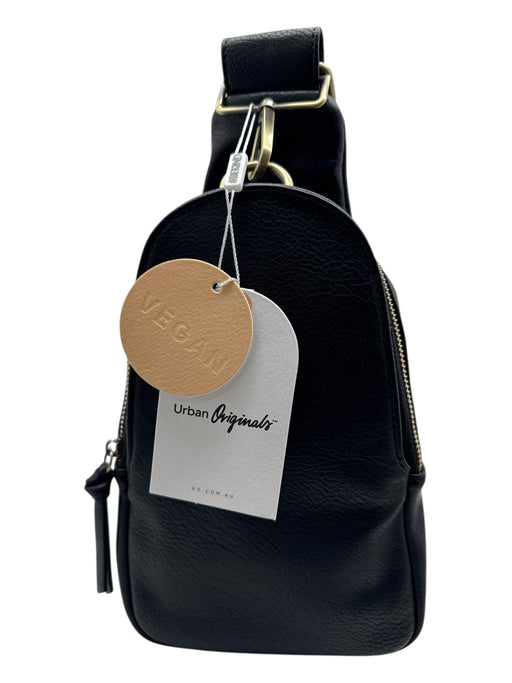 Urban Originals Black, Pink, Multi Leather & Canvas Bronze Hardware Stripe Bag Black, Pink, Multi / S