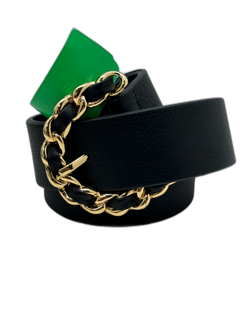 B-Low The Belt Black Leather Woven Detail Belts Black / M