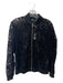 Zara Size Small Black Polyester Front Zip Lace design Standing Collar Jacket Black / Small