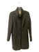 J Crew Size 4 Black Wool Single Breasted Button Front Pockets Knee length Coat Black / 4