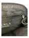 Furla Black Leather Zip Top 2 handles Pebbled Silver hardware Bag Black / Small