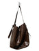 By Anthropologie Dark Brown Leather Cracked / Distressed 1 strap Bag Dark Brown / Large