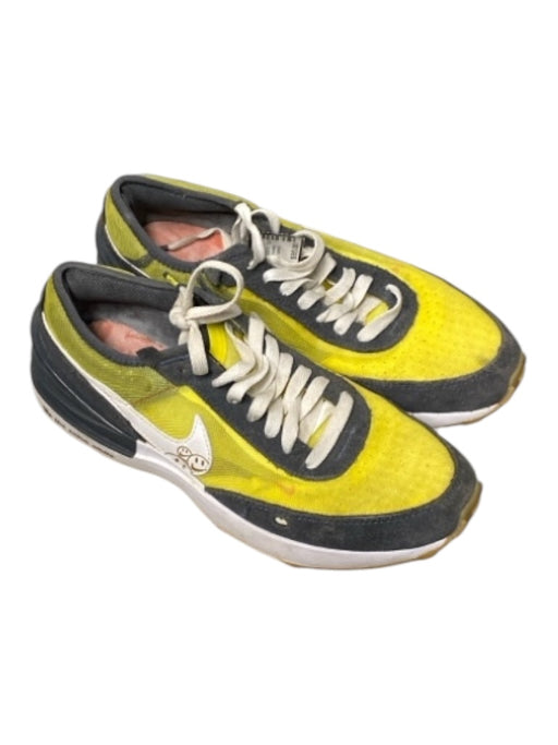 Nike Shoe Size 6 Yellow & Gray Mesh Leather & Suede Almond Toe Lace Up Sneakers Yellow & Gray / 6