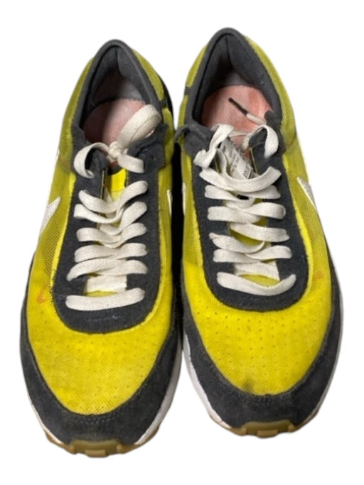 Nike Shoe Size 6 Yellow & Gray Mesh Leather & Suede Almond Toe Lace Up Sneakers Yellow & Gray / 6